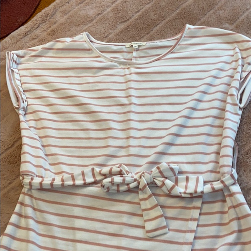 Striped slit dress